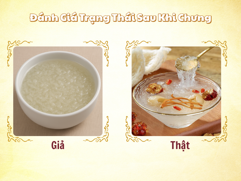 Đánh Giá Yến Thật Yến Giả Sau Khi Chưng